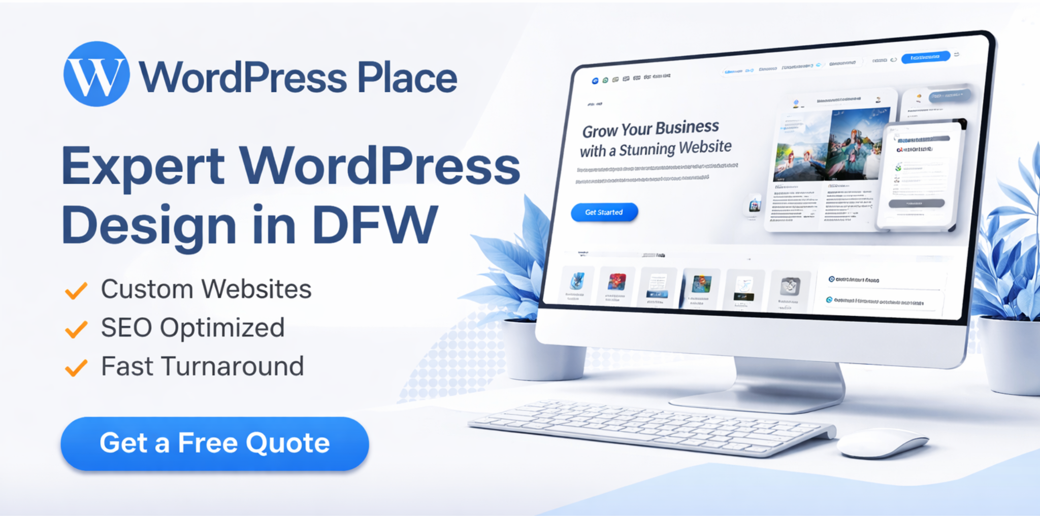 WordPress Place website design preview for Fort Worth businesses